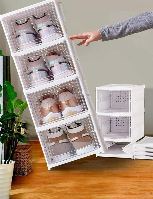 4 Layer Foldable Shoe Rack-Organizer | Space saving & Dust Proof