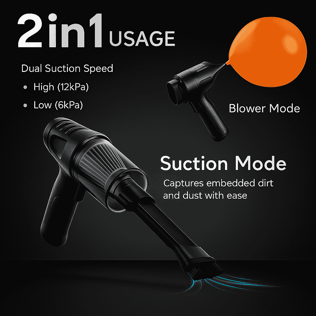 3 in 1 Portable Vacuum Cleaner With Blower